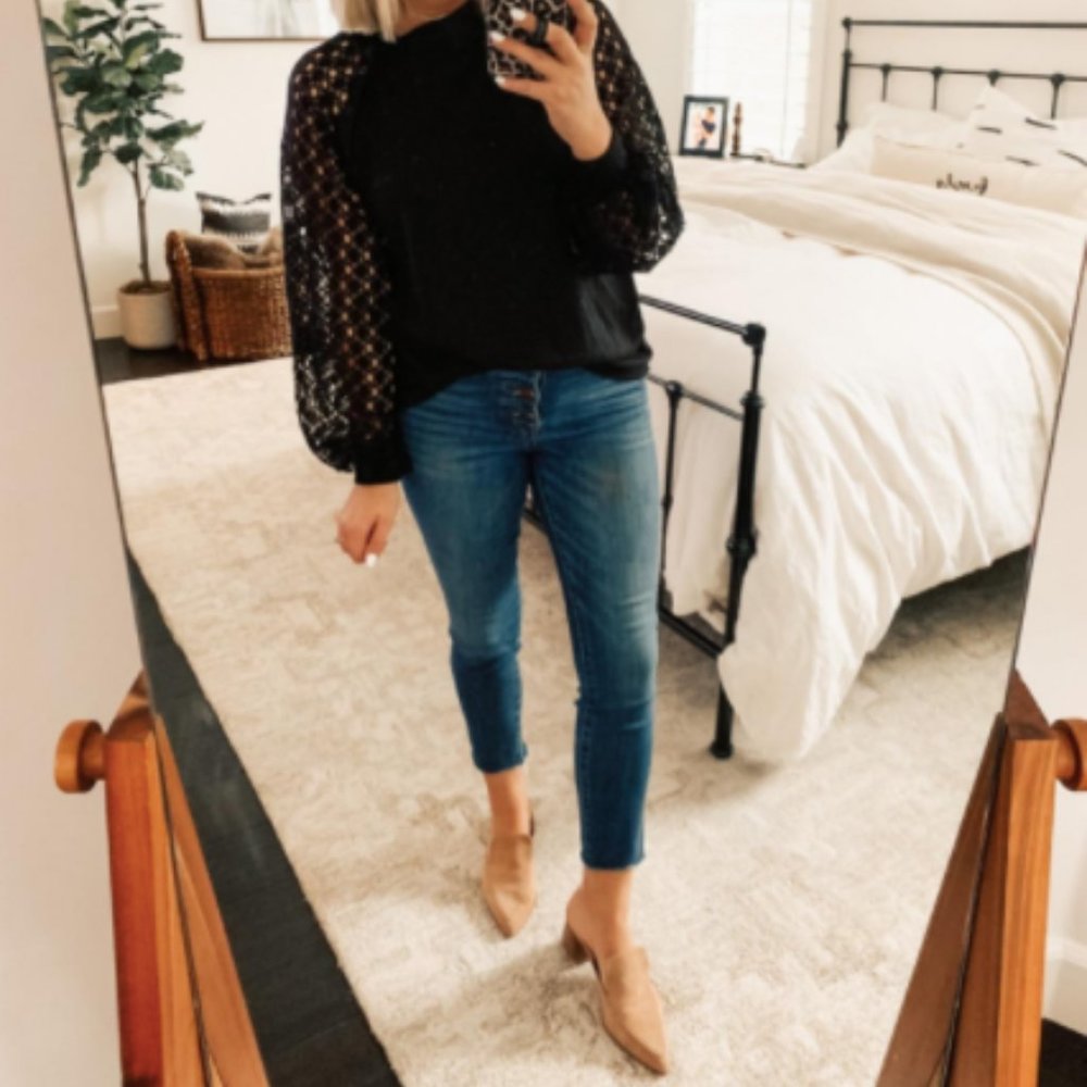 Women’s Long Sleeve Tops Lace Casual Loose Blouses Shirt